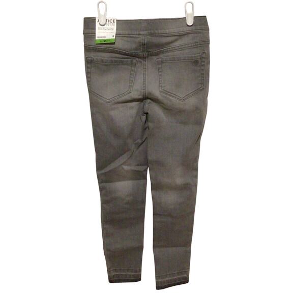 Justice Girls Repreve Gray Distressed Stretchy Denim Legging Jeans Size 8 - Picture 3 of 4